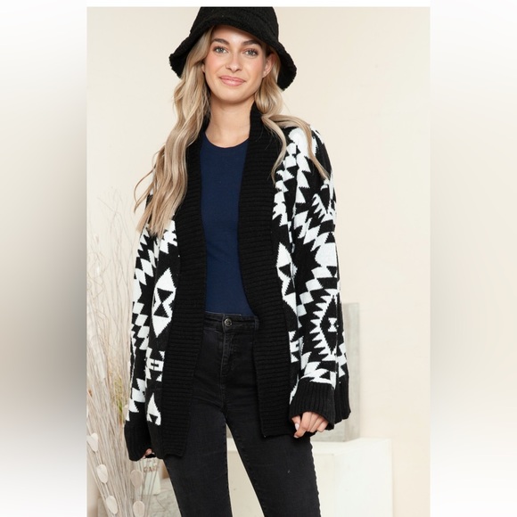 76 Boho  beautiful Montana Aztec Cardigan Sweater - Picture 5 of 5